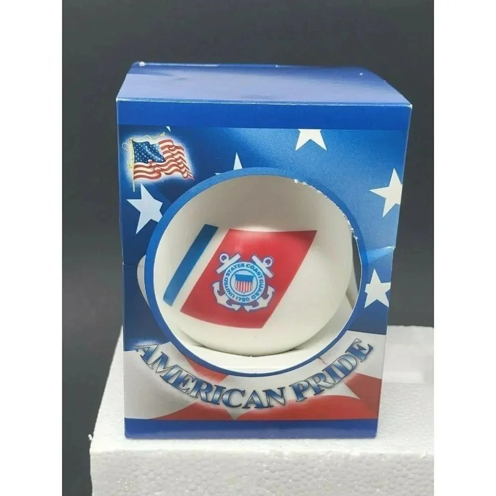Krebs Christmas White Ornament United States Coast Guard 1790 American Pride